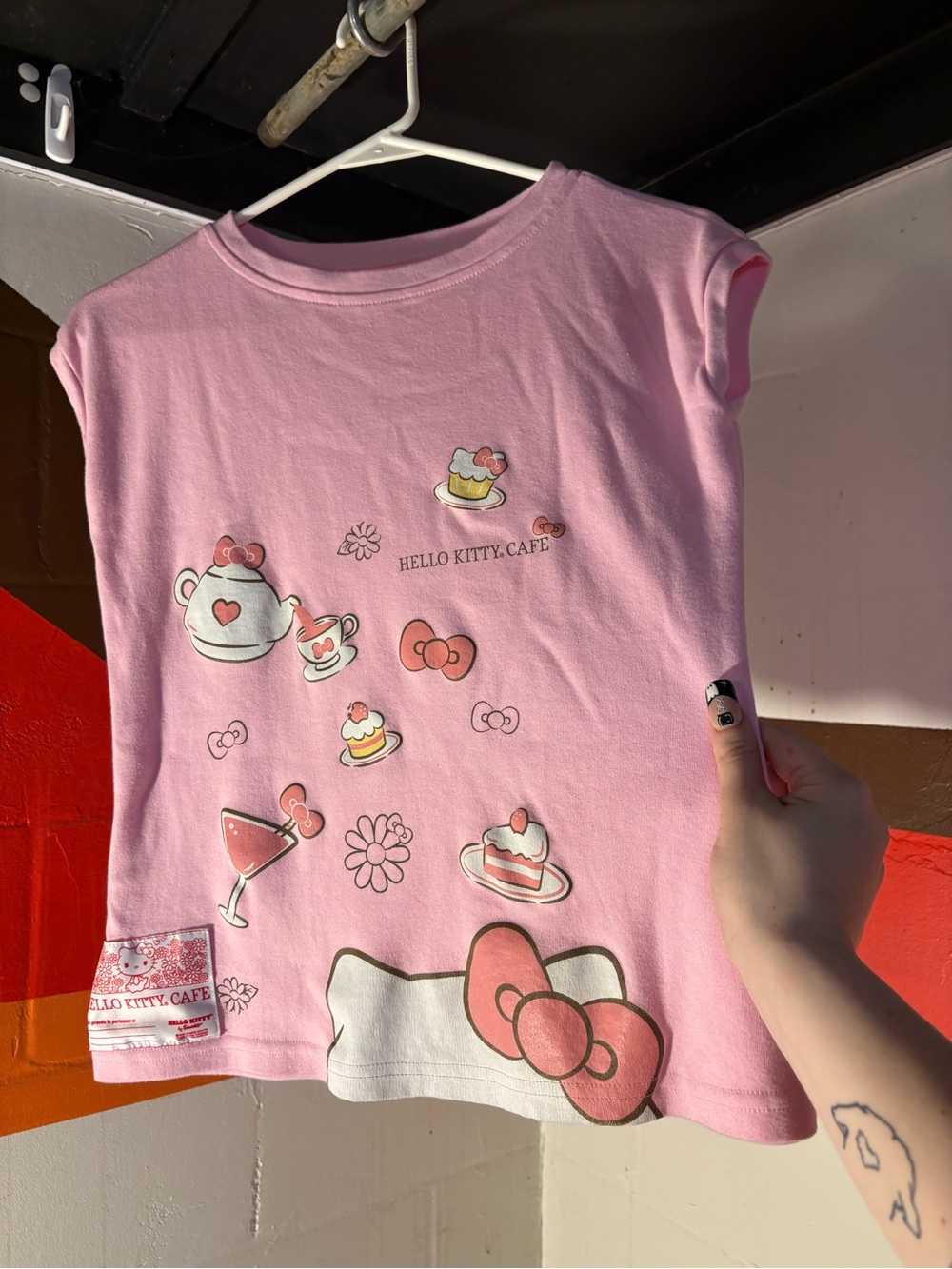 Hello Kitty Pink Cafe Graphic Tank Top